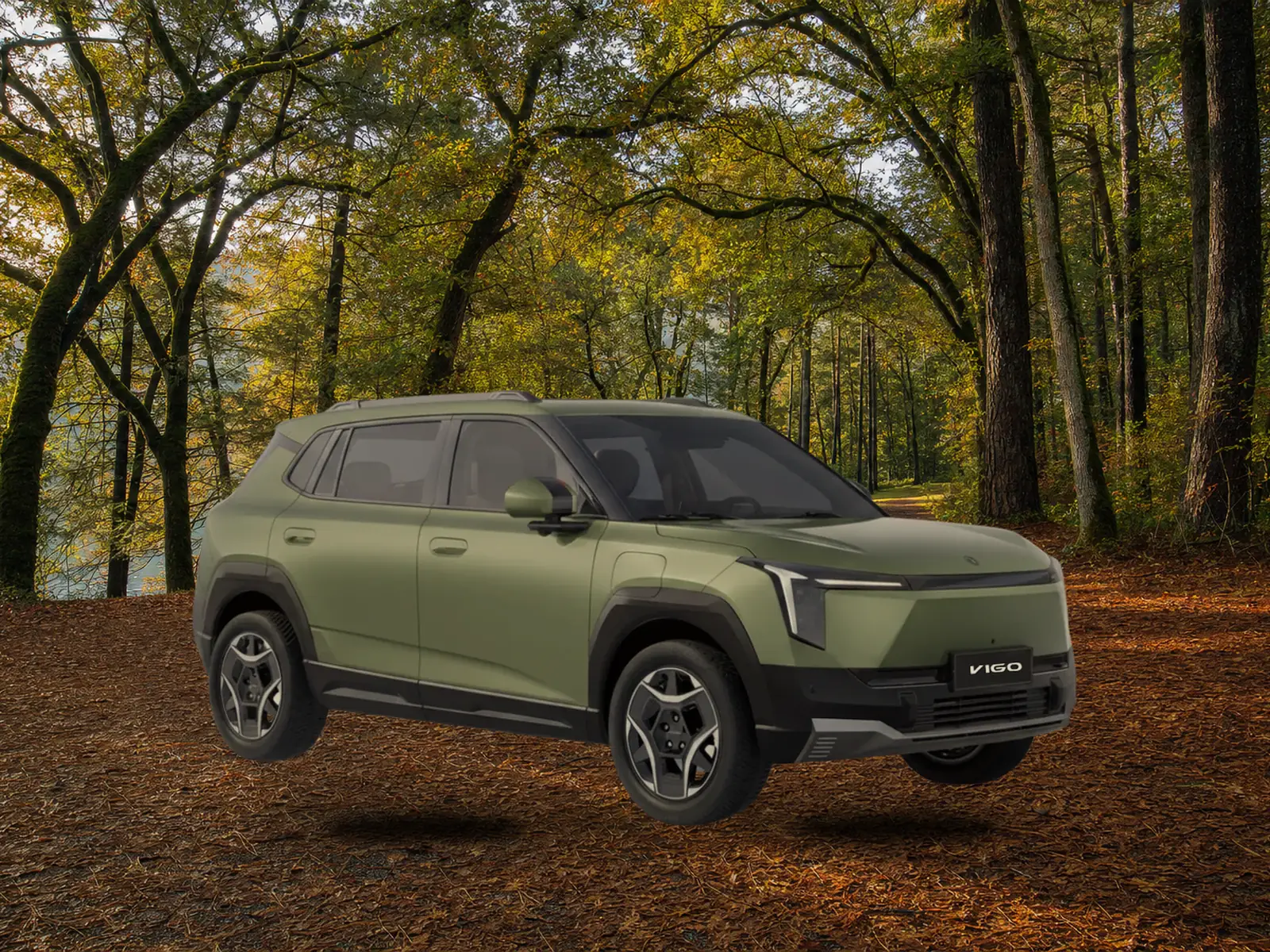 Dongfeng VIGO aparcado en plena naturaleza, listo para alimentar tus dispositivos con V2L